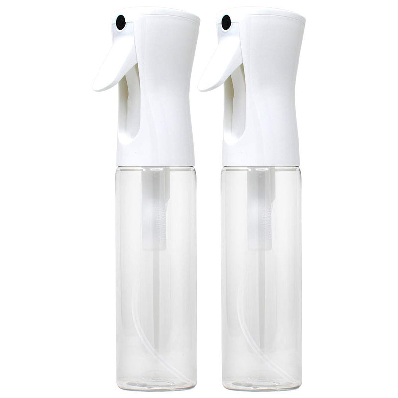 Flairosol Sprayer Continuous Liquid & Water Mister Spray Bottle (White Head 2 x 10oz)