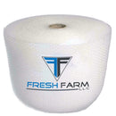 Bubble wrap 250 ft² (4 Rolls of 62.5 ft x 12" Wide) 1/2" Large Bubble- Perforated Every 12''- with 10 Fragile Stickers by Fresh Farm LLC